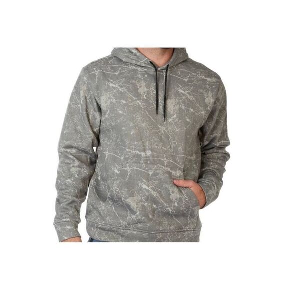Spalding Men’s MEDIUM Marble Gray Print Fleece Pullover Hoodie - Picture 7 of 8